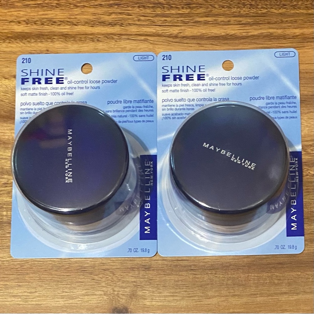 (Pack Of 2) Maybelline Shine Free Oil-Control Loose Powder Sealed - 210 Light